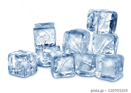 Ice cubes on white 120703203