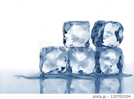 Ice cubes on white 120703204