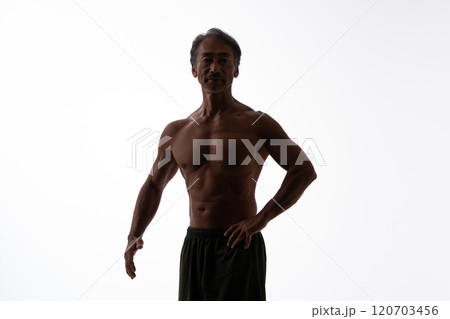 筋肉　シルエット 120703456