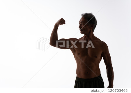 筋肉　シルエット 120703463