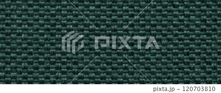 Texture dark green background from woven textile with wicker pattern, macro. Structure vintage emerald fabric Texture dark green background from woven textile with wicker pattern, macro. Structure vintage emerald fabric 120703810