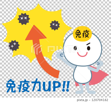 免疫力アップ　免疫細胞のキャラクター 120704182