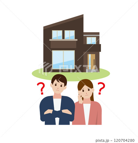 マイホームの購入を検討している夫婦 120704280