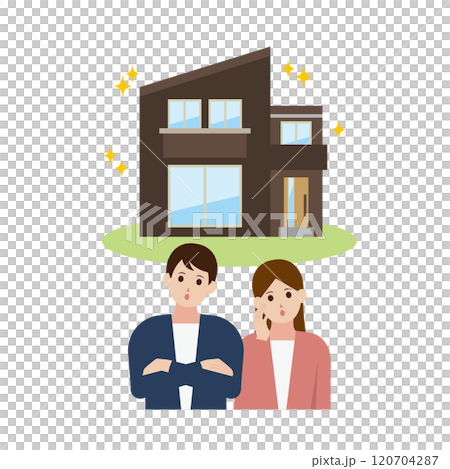 マイホームの購入を検討している夫婦 120704287