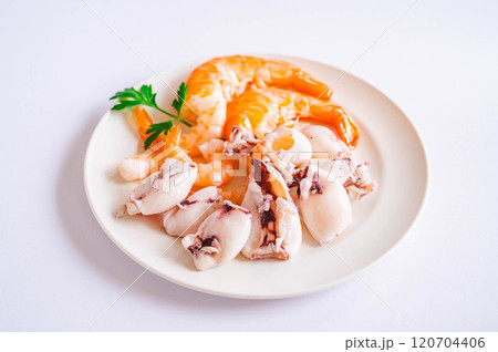 ボイルえびとヤリイカ 120704406