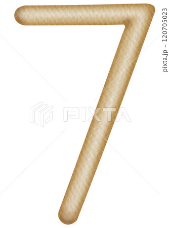 Gold number from 0 to 9 isolated on transparent background.with to hand drawn. 120705023