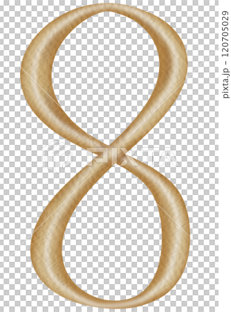 Gold number from 0 to 9 isolated on transparent background.with to hand drawn. 120705029