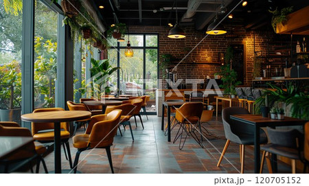 流行りのカフェの店内17 120705152