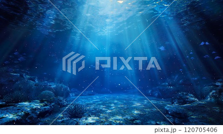 幻想的な海中のイメージ03 幻想的な海中のイメージ03 120705406