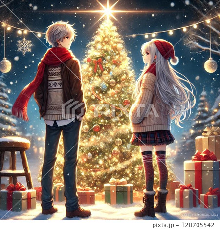 クリスマスとカップル 120705542