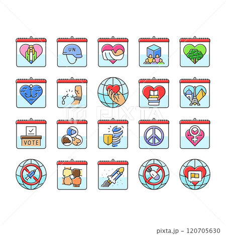 international holiday day icons set vector international holiday day icons set vector 120705630