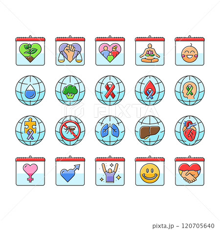 international day holidays icons set vector 120705640