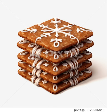 Gingerbread isolated on a white background. Christmas cookies. Gingerbread isolated on a white background. Christmas cookies. 120706846