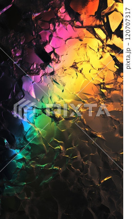 Vibrant abstract texture with colorful gradient and cracked pattern 120707317