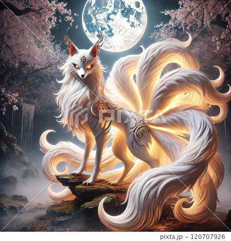 妖怪 九尾の狐のイラスト素材 [120707926] - PIXTA