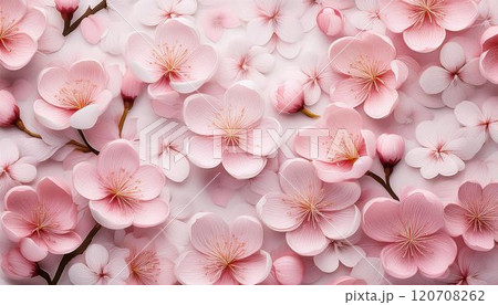 美しいピンクの花・桜 120708262