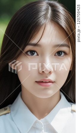 【9:16版】素肌が美しい女性の顔 正面 カメラ目線 アジアン美女 【9:16版】素肌が美しい女性の顔 正面 カメラ目線 アジアン美女 120708428