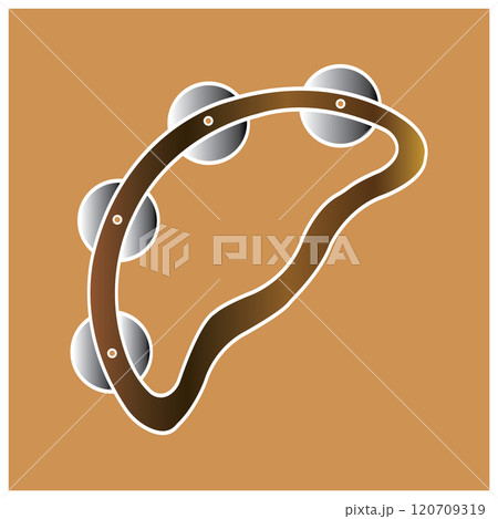 tambourine icon traditional musical instruments 120709319