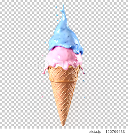 ice cream cone isolated on a transparent background ice cream cone isolated on a transparent background 120709488