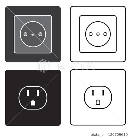 electrical socket icon electrical socket icon 120709610