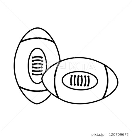 Rugby ball icon design 120709675