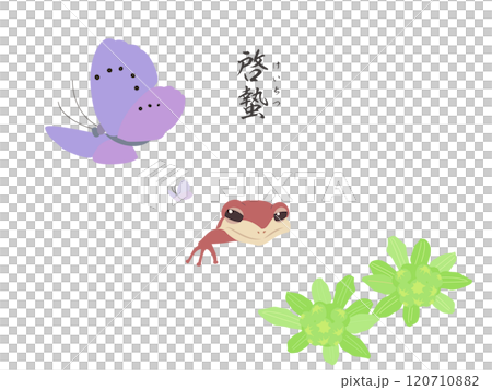 二十四節気の啓蟄カラー壁紙イラスト 二十四節気の啓蟄カラー壁紙イラスト 120710882