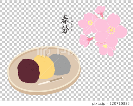 二十四節気の春分カラー壁紙イラスト 120710883