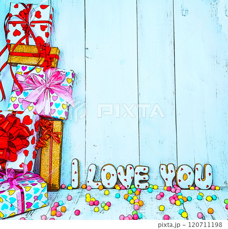 greeting card for valentine's day. heart shaped cookies, copy space. greeting card for valentine's day. heart shaped cookies, copy space. 120711198