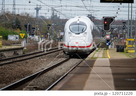German train of Deutsche Bahn at the Brussels North station, Belgium 120711220