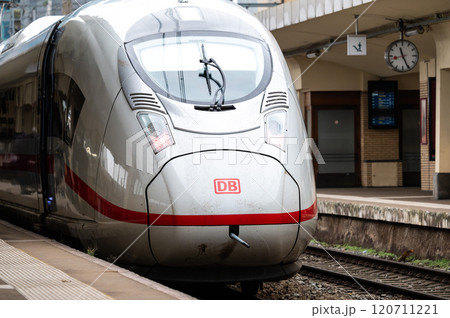 German train of Deutsche Bahn at the Brussels North station, Belgium 120711221