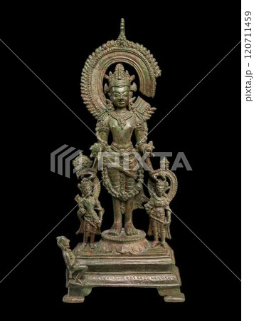 Early 9th Century Vishnu Sculpture - Hindu Deity, Indian Bronze 120711459