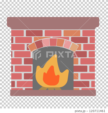 暖炉のイラスト 暖炉のイラスト 120711461