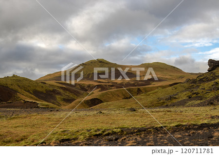 Mountains and landscape in Katla geopark, Iceland 120711781
