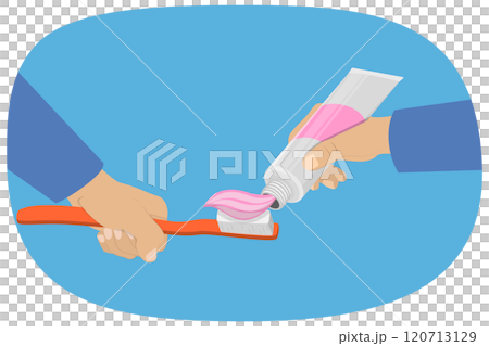 3D Isometric Flat  Illustration of Oral Hygiene, Teeth Cleaning 120713129