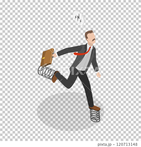 3D Isometric Flat  Illustration of Business Efficiency Booster, Success Growth, Motivation 120713148