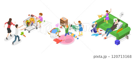 3D Isometric Flat Illustration of Hyperactive...のイラスト素材 [120713168] - PIXTA