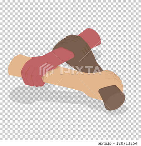 3D Isometric Flat Illustration of Tolerance, Antiracism in a Diverse Multiracial Group 3D Isometric Flat Illustration of Tolerance, Antiracism in a Diverse Multiracial Group 120713254