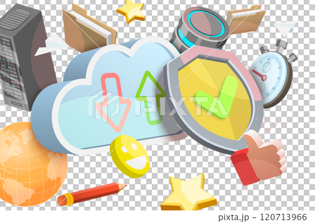 3D Illustration of Cloud Storage, Innovative Technology Solutions for the Modern World 3D Illustration of Cloud Storage, Innovative Technology Solutions for the Modern World 120713966