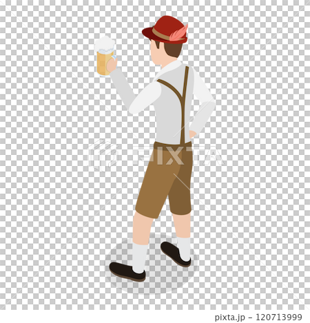 3D Isometric Flat  Illustration of Bavarians. Item 1 120713999