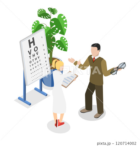 3D Isometric Flat Illustration of LASIK Surgery. Item 2 3D Isometric Flat Illustration of LASIK Surgery. Item 2 120714002