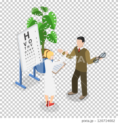 3D Isometric Flat Illustration of LASIK Surgery. Item 2 3D Isometric Flat Illustration of LASIK Surgery. Item 2 120714002