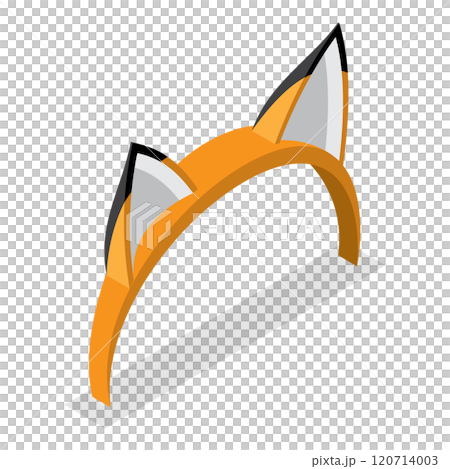 3D Isometric Flat  Set of Animals Ears Costumes. Item 6 120714003