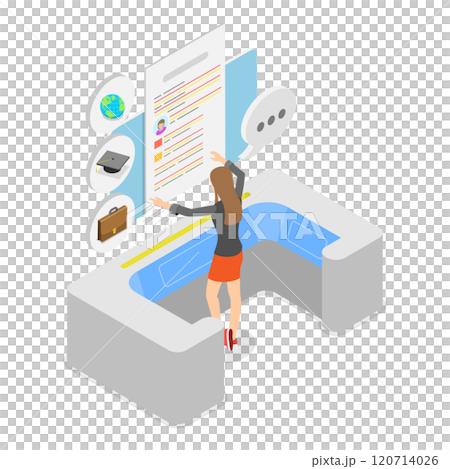 3D Isometric Flat Illustration of Entry...のイラスト素材 [120714026] - PIXTA