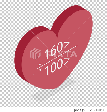 3D Isometric Flat  Illustration of Blood Pressure Chart. Item 5 120714054