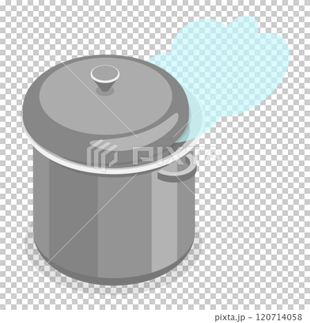 3D Isometric Flat  Set of Tableware. Item 1 120714058