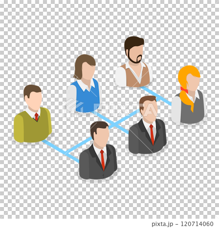 3D Isometric Flat Illustration of Organization Chart. Item 5 3D Isometric Flat Illustration of Organization Chart. Item 5 120714060
