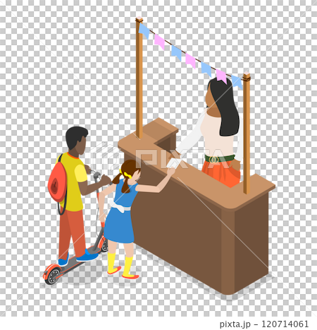 3D Isometric Flat  Illustration of School Fair. Item 3 120714061