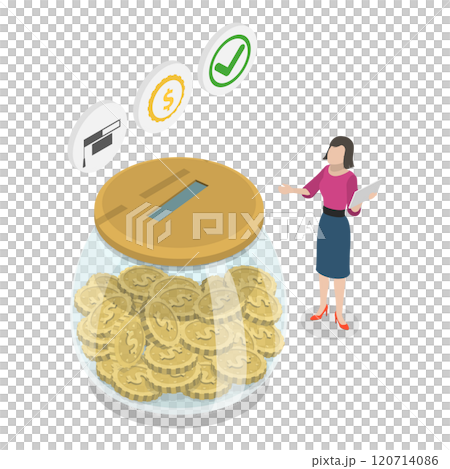 3D Isometric Flat  Illustration of Investment In Education. Item 2 120714086