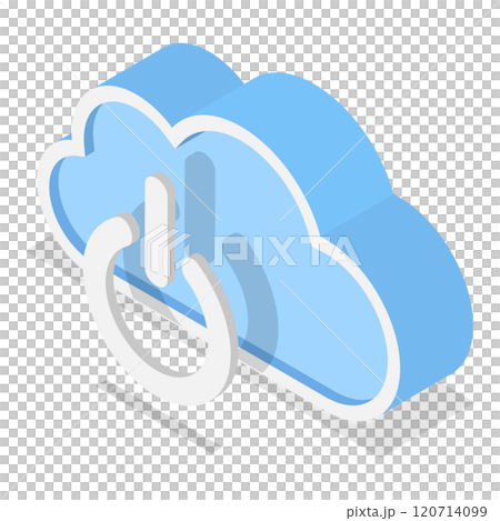 3D Isometric Flat Icon Set. Cloud Technologies. Item 5 3D Isometric Flat Icon Set. Cloud Technologies. Item 5 120714099
