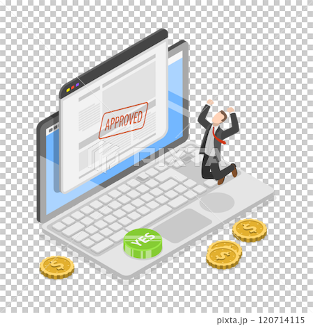 3D Isometric Flat Illustration of Personal Loan. Item 3 3D Isometric Flat Illustration of Personal Loan. Item 3 120714115